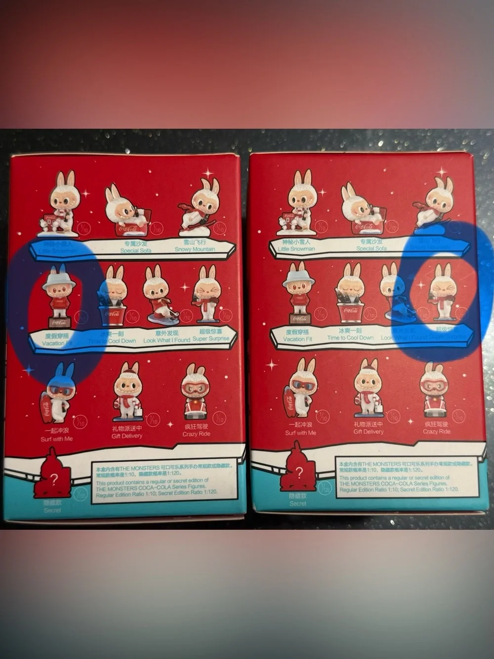 PopMart Labubu The Monsters Coca Cola Figures x2 -Super Surprise & Vacation Fit